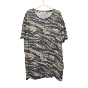 Zadig & Voltaire Mens  Tommy Linen Au Camou T-Shirt Large